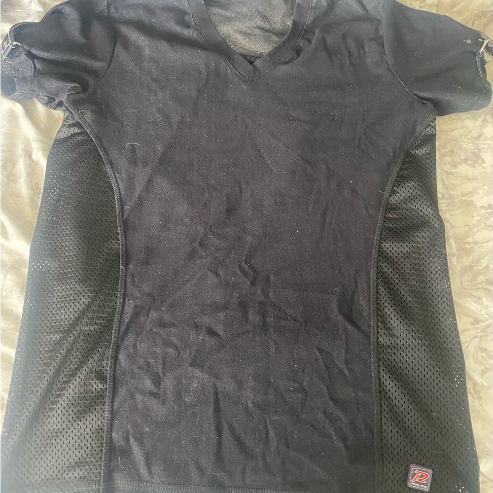 Pistol Pete Black Mesh Buckle Sleeve T-Shirt Size Medium
